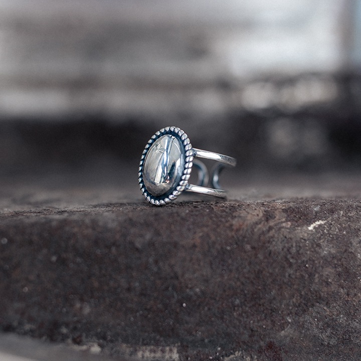 ケビンASTROアストロ着用[925silver]ベドプシルバーの指輪free size(1115号)