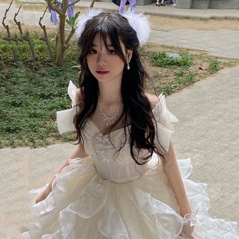 上級イブニングガウン学生服美術試験ホスト卒業式ガウン夏