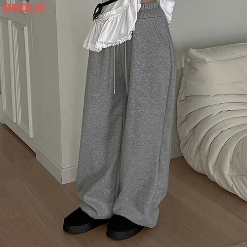 [メガ割りSALE]裏起毛フレアワイドスウェットパンツ