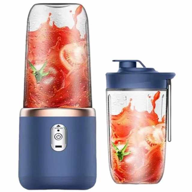持ち運び ジューサー 氷OK お手入れ 簡単 ボトルミキサー 6枚刃 1台7役 真空ボトル 軽量 氷も砕ける スムージー ブレンダー USB充電式 携帯ジューサー ミキサー ジューサー ボトル 400