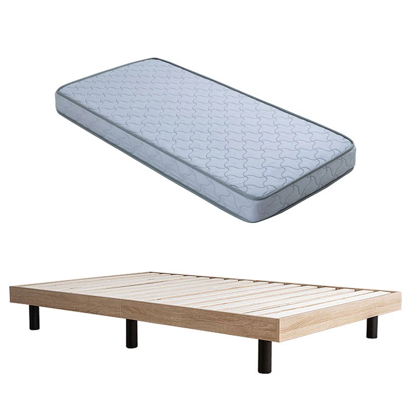 すのこベッド マットレスセット セミダブルベッド ベッドフレーム セミダブル マットレス ベッド すのこ ヘッドレス シンプル ミニマル 北欧風 韓国風 木製