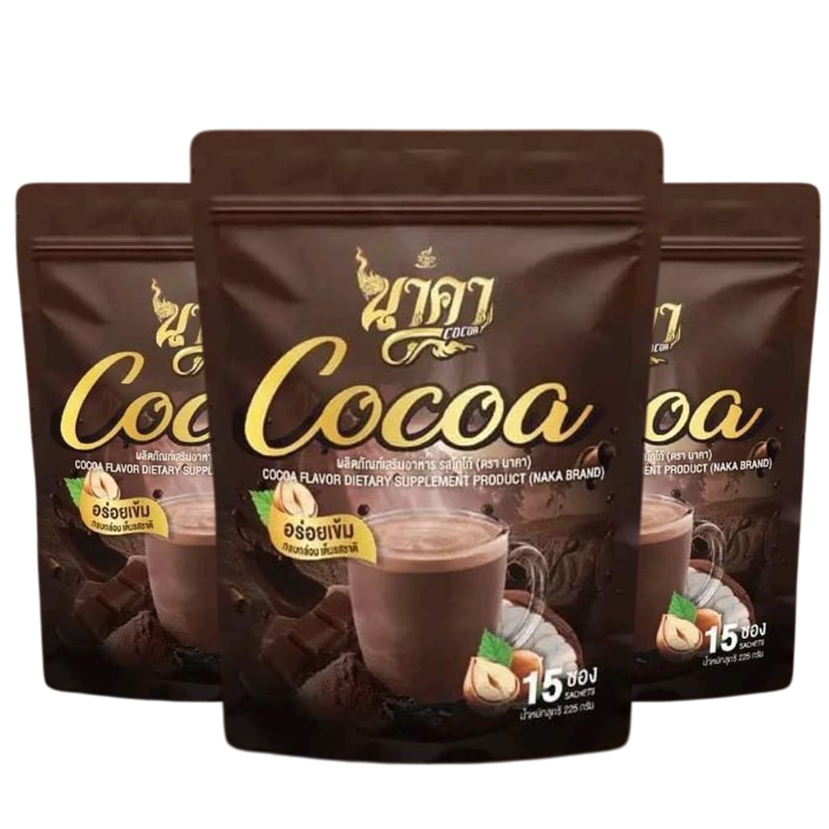 ダイエットココア　NAKA Cocoa 15 Sachets x 3 Packs