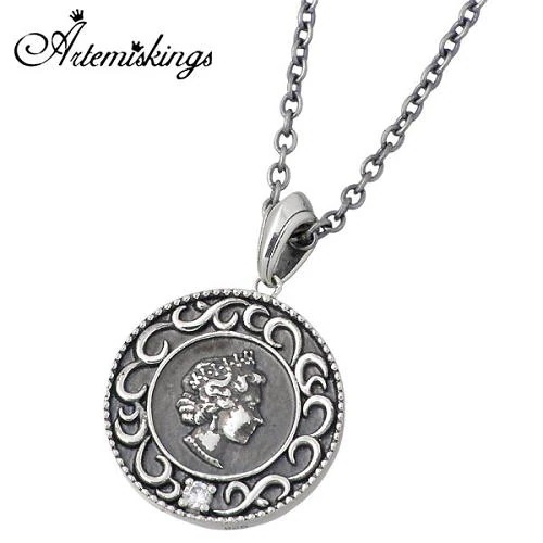 アルテミスキングス ARTEMIS KINGS リバーシブル コイン シルバー ペンダントトップ アクセサリー チェーン別売り キュービック 王冠 シルバー 925 AKP0051