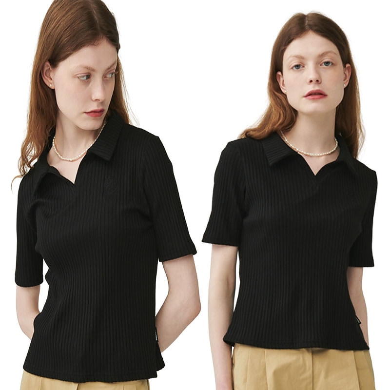 GOLGI COLLAR T-SHIRT BLACK