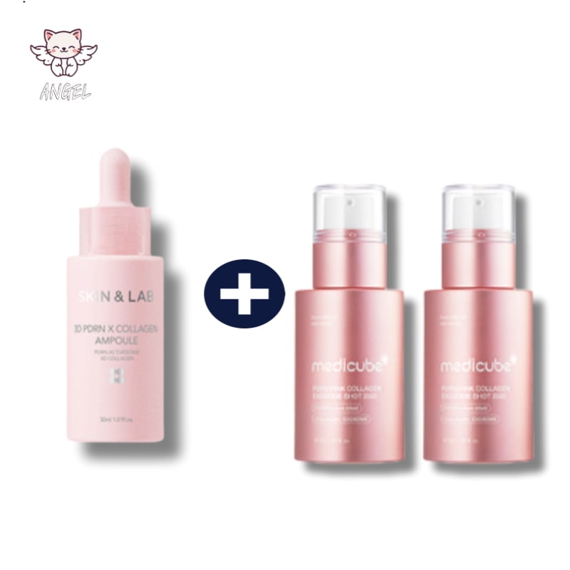 スリーディ PDRN エックスコラーゲン アンプル 30ml+PDRN ピンクコラーゲン エキゾソームショット アンプル 2000(30ml*2個)