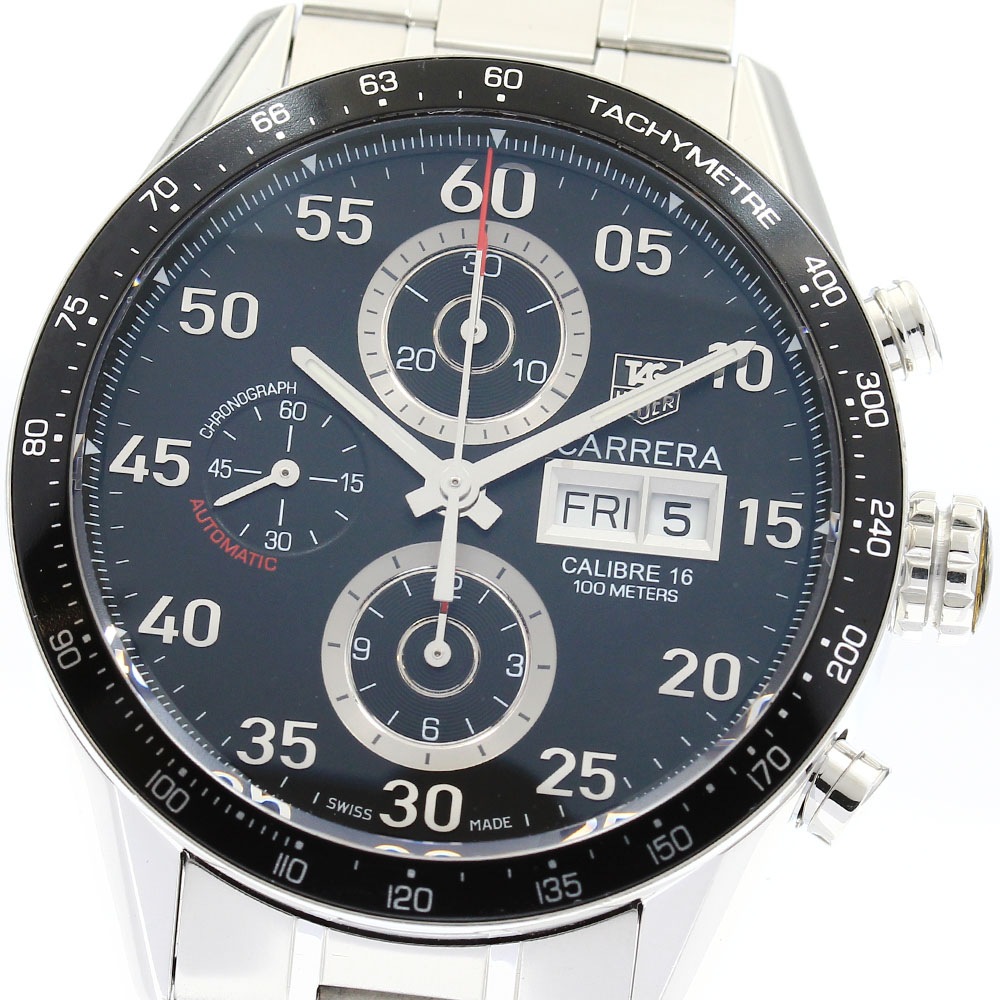 訳あり タグホイヤー TAG HEUER CV2A10.BA0796 カレラ クロノグラフ 自動巻き メンズ 保証書付き_889066【中古】