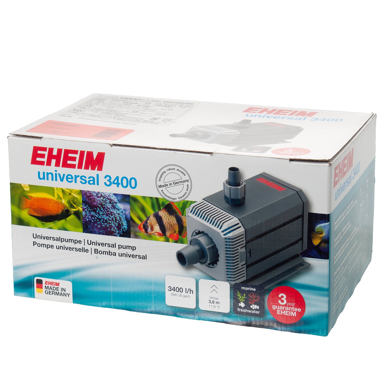 ５０Ｈｚ　エーハイム　水陸両用ポンプ　１２６２　流量５６．６リットル／分　東日本用　メーカー保証期間１年　ＣＲＣ10―37―20―10―60