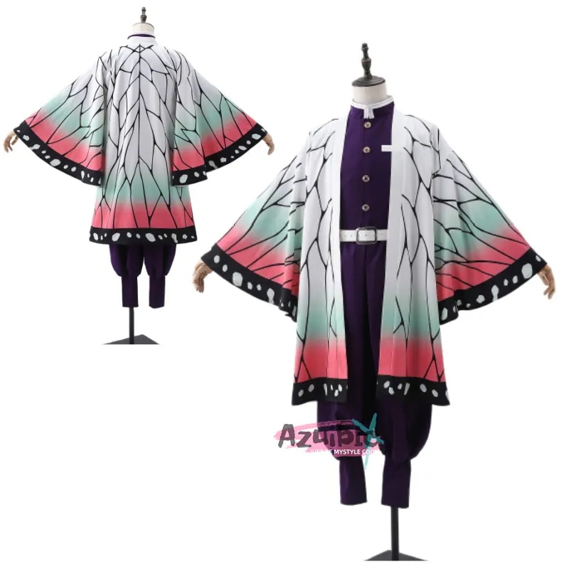 Azuiblc　鬼滅の刃　胡蝶 しのぶ　コスプレ衣装　ハロウィン　羽織　蟲柱　仮装