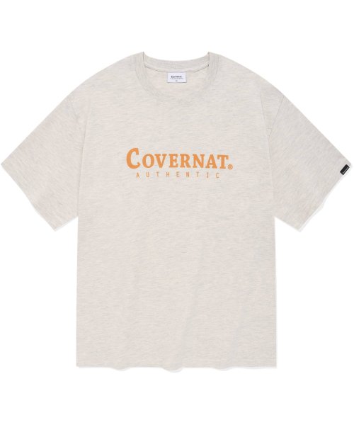 COVERNAT オーセンティックロゴ T シャツオートミール