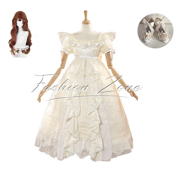 【品質良い 大好評中】迅速な出荷IdentityV 第五人格 少女 記憶 欧律狄刻 コスプレ衣装 ウィッグ 靴 cosplay ハロウィン 演出服 変装