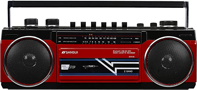 SANSUI Bluetooth搭載ラジカセ【USB/SDカードMP3再生対応】 SCR-B2【RD】