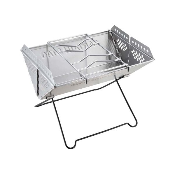 焚火台 バーベキュー V型 スマートグリル 幅35cm コンパクト 折りたたみ