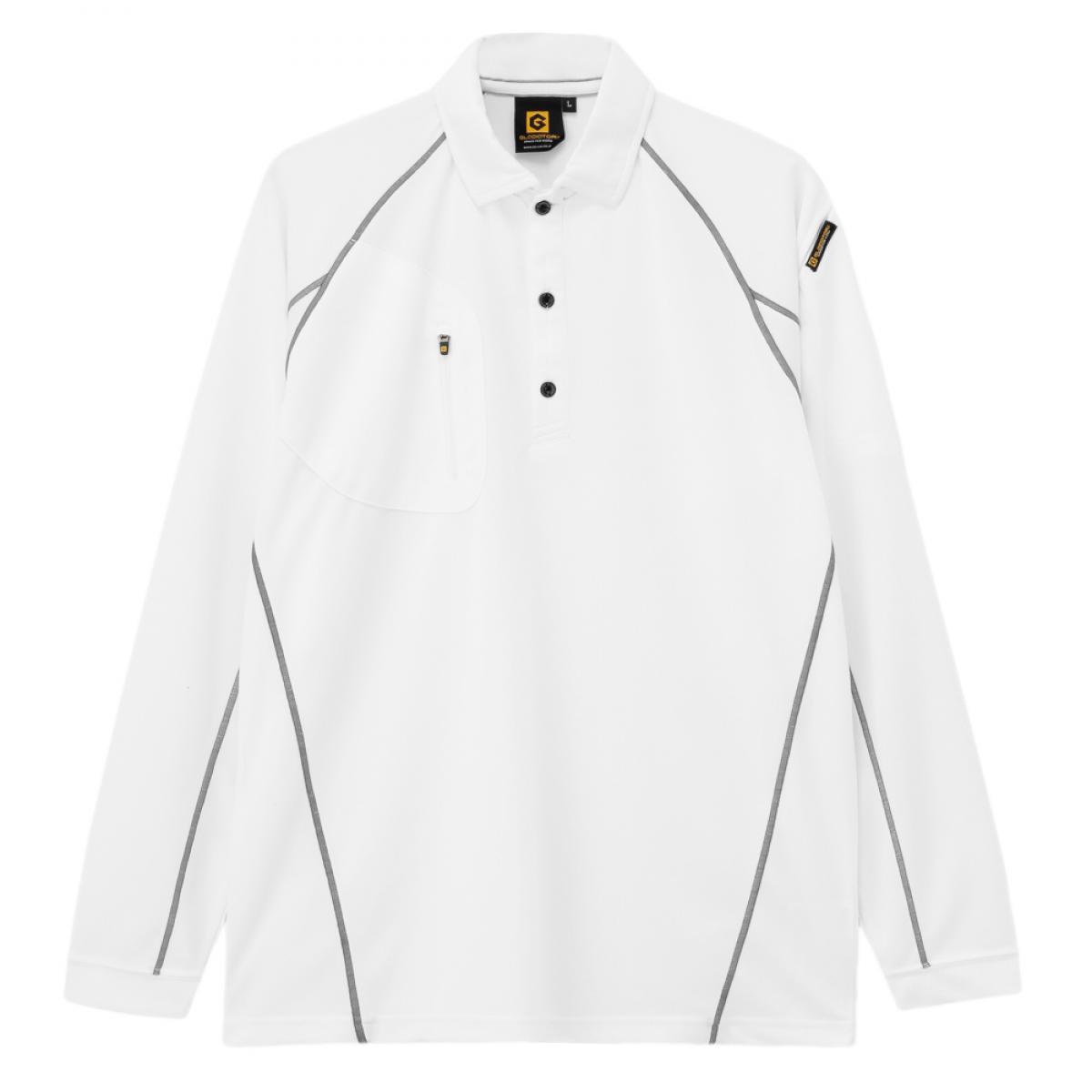 コーコス信岡 G-1418 冬バーゲン 特別送料無料 遮熱長袖ポロシャツ ホワイト LL 送料無料 激安 お買い得 キ゛フト