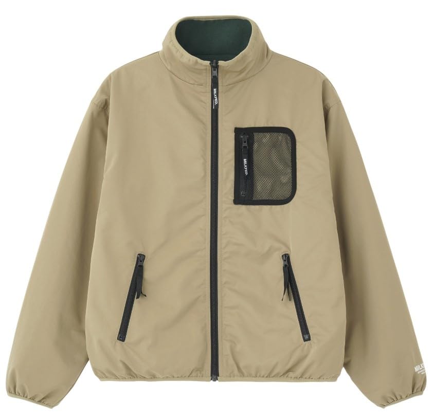 [ミルクフェド] リバーシブルフリースジャケット REVERSIBLE FLEECE JACKET 103251021001 BEIGE M