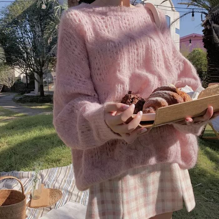 トップス オープンニット セーター ミディアム ミディアム丈 長袖 ケーブルニット ストレート ニット かわいい 大人可愛い きれいめ シンプル 大人 上品 おしゃれ お洒落 大人女子 こなれ感 ラフ