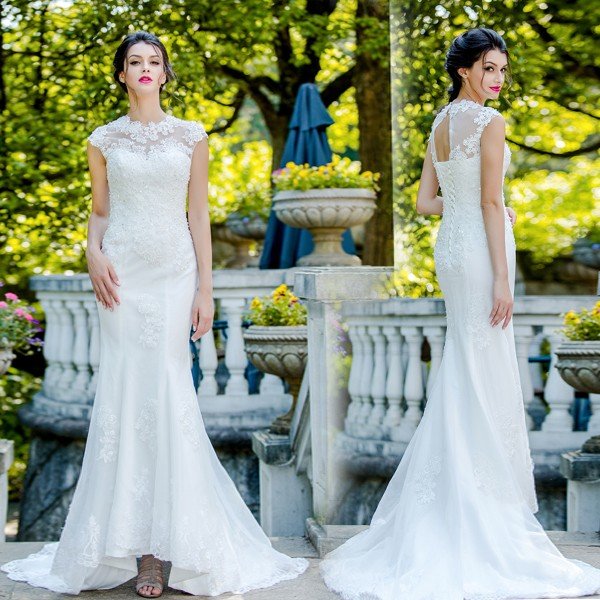 ウエディングドレス マーメイドライン 花嫁 マーメイドドレス 安い ロングドレス 結婚式 ブライダル ウェディングドレス 二次会 白 大きいサイズ