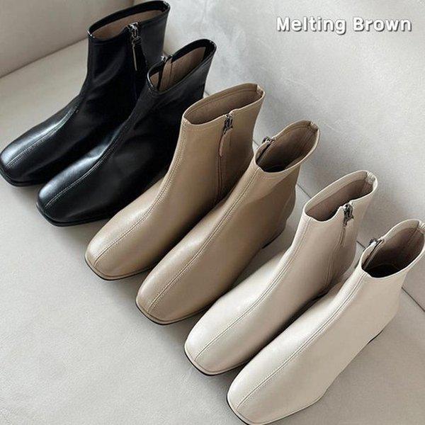 女性アンクルショートジップアップブーツ MT52