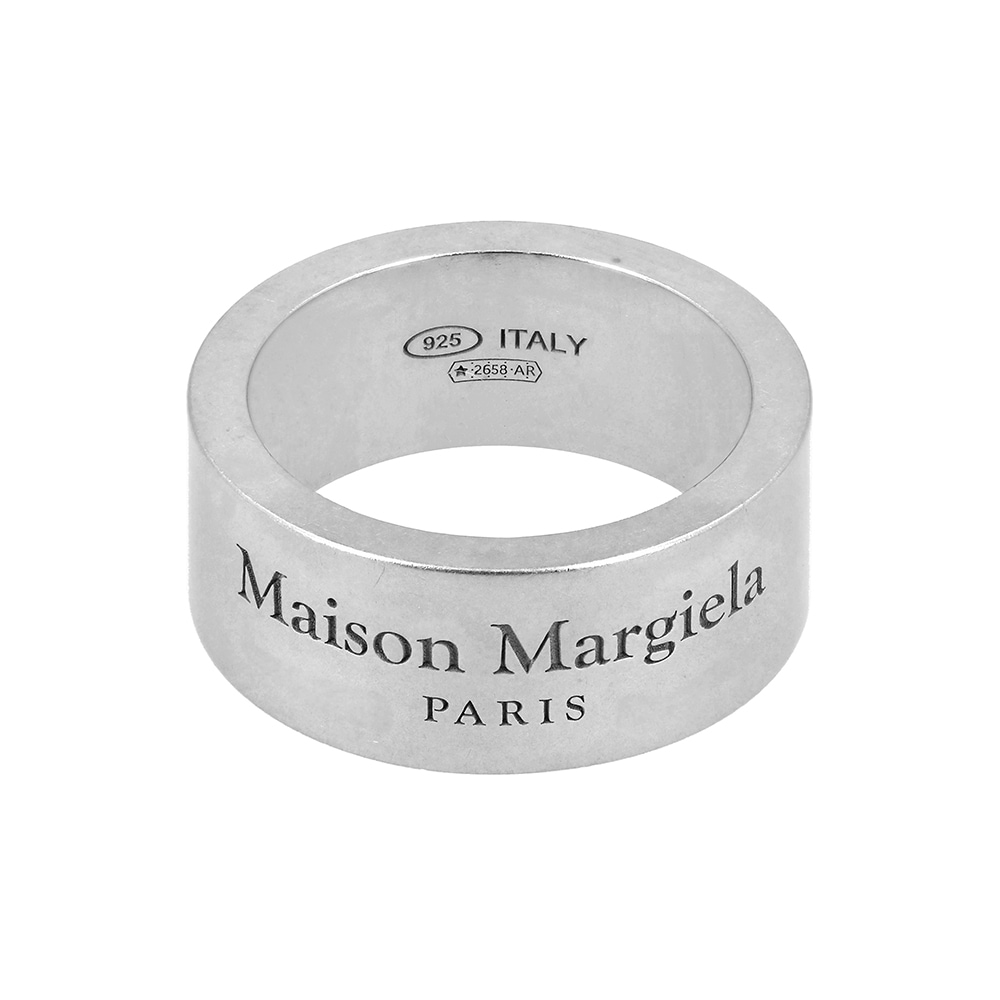 メゾンマルジェラ イングレイビングロゴ 8mm シルバーリング SM1UQ0082 SV0158