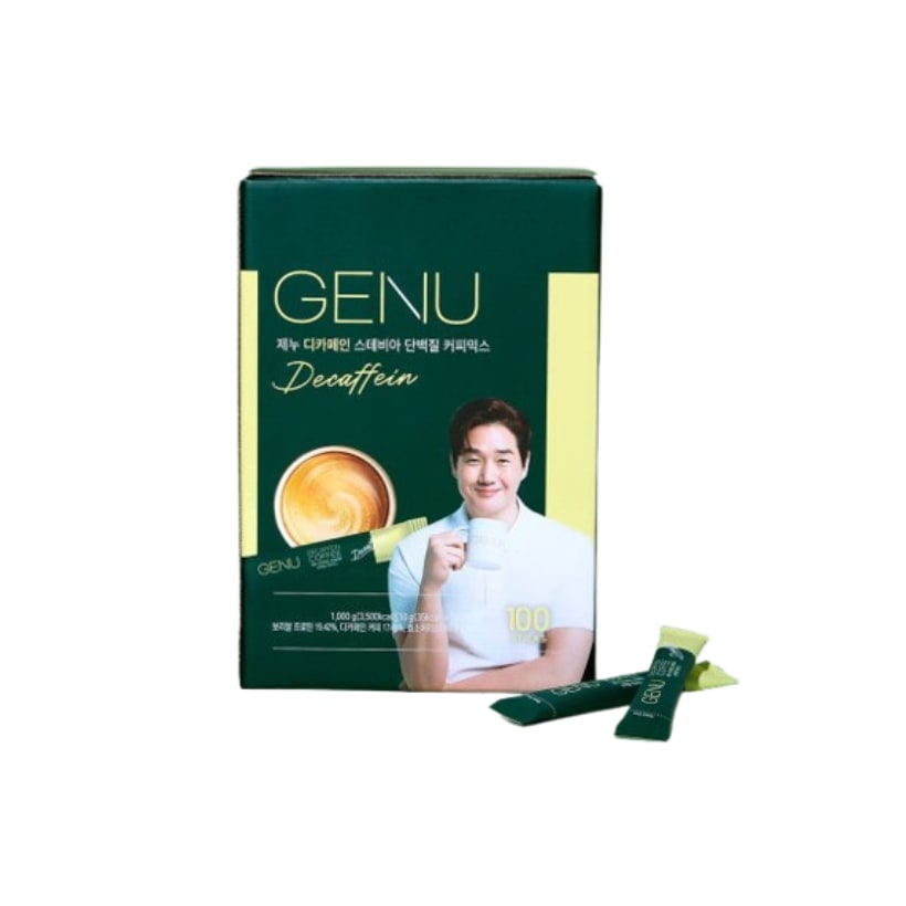 GENUプロテインコーヒーミックスデカフェイン 10.0g x 100個入り #ステビア # ゼロシュガー #ユジテ コーヒー