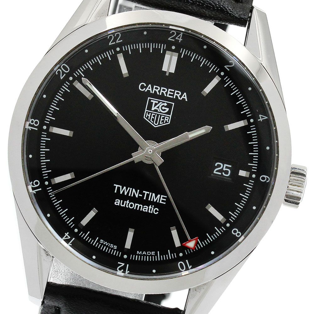 タグホイヤー TAG HEUER WV2115 カレラ ツインタイム デイト GMT 自動巻き メンズ _906676【中古】