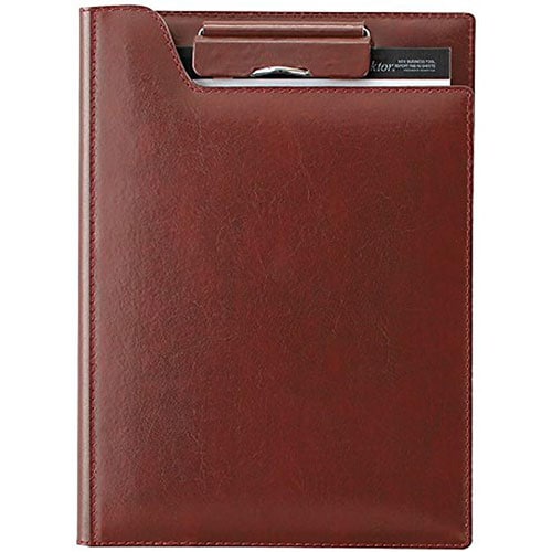 zeitVektor クリップファイル (A5) 再生皮革製 ブラウン