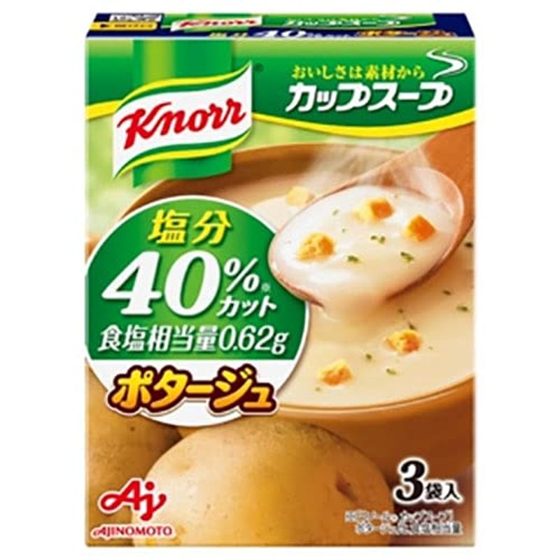 クノールカップスープ 人気商品は ポタージュ塩分40％カット 3袋入 53.1g10個入 2ケース 10％OFF