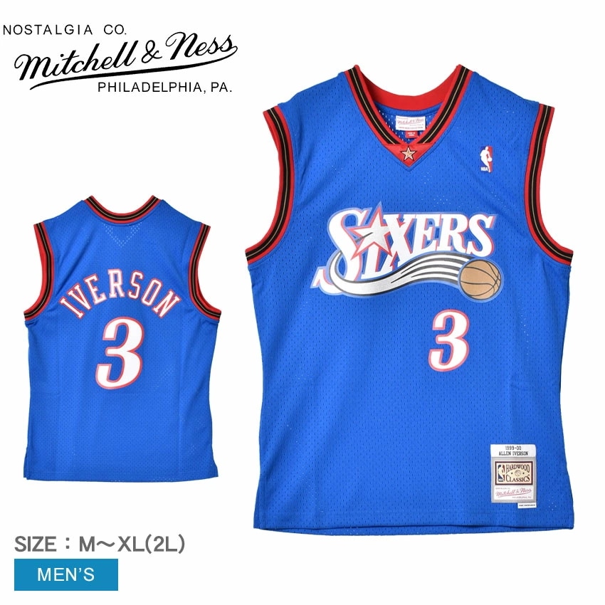 レプリカユニフォーム スイングマン ジャージー フィラデルフィア76ERS オルタネイト 1999-00 アレン アイバーソン SMJYAC18016-P76ROYA99AIV メンズ NBA