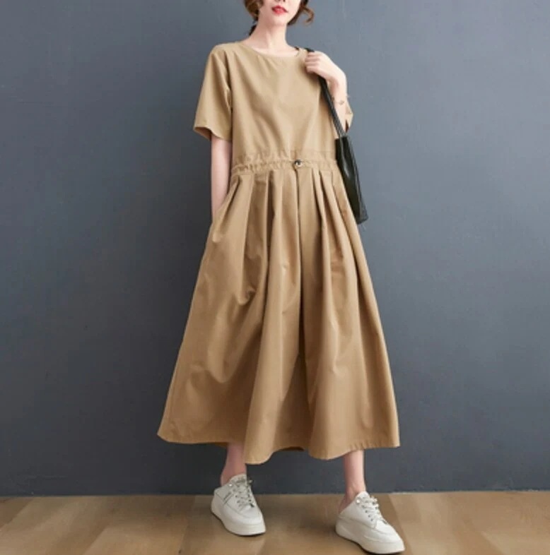 ワンピース 袖あり かわいい 大人可愛い きれいめ シンプル カジュアル 大人 上品 おしゃれ