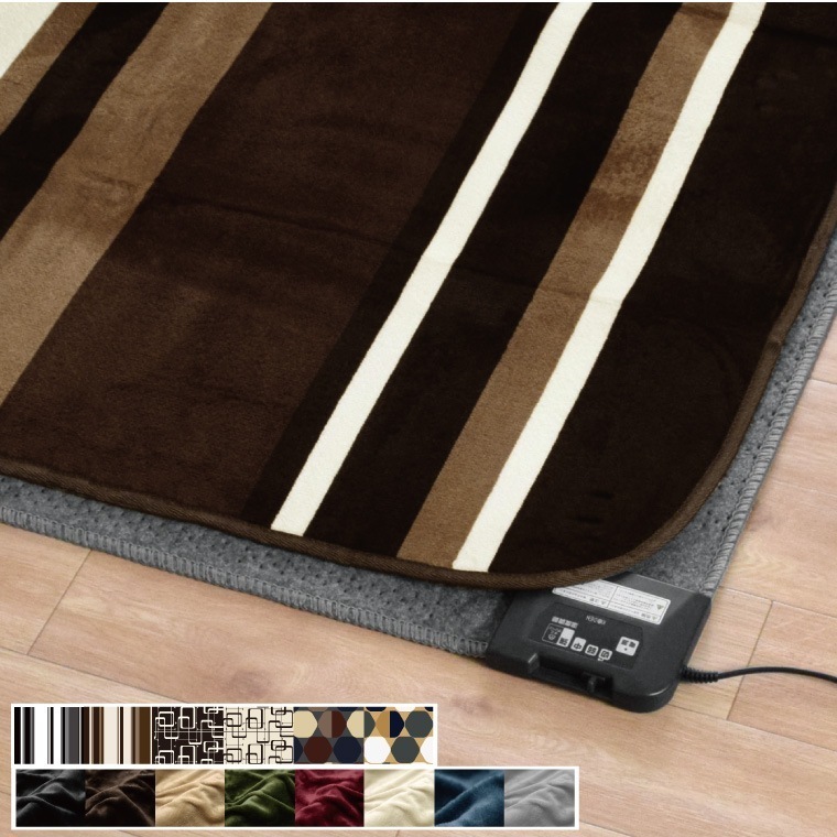 ホットカーペット 3畳 本体+カバー 2点セット 抗菌 防臭 防ダニ 低ホルムアルデヒド 多機能搭載地 メーカー1年保証 オフタイマー付き カバー付き 省エネ 3面切り替え 16折収納 コンパクト