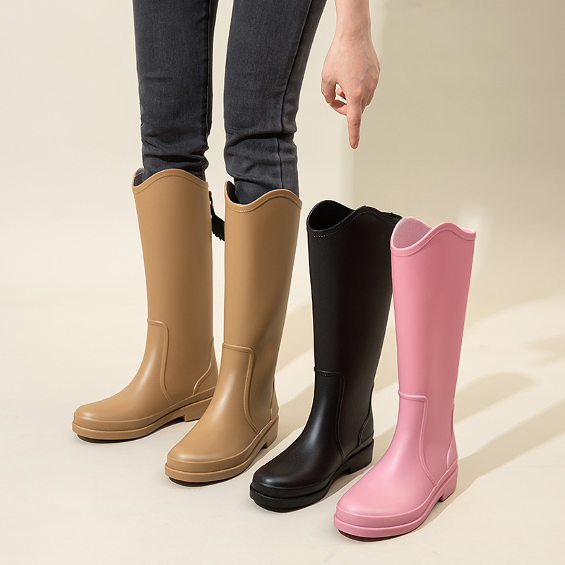 ウォーターブーツ レインブーツ レディース 滑り止めレインブーツ 夏用ラバーシューズ 大人おしゃれアウター ハイブーツ