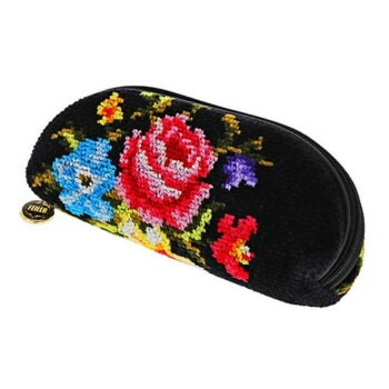 FEILER-46　ファスナー式/ソフトメガネケース　紺