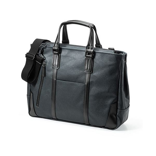 サンワダイレクト 日本製ビジネスバッグ(ブリーフ倉敷帆布手持ちショルダーA4収納ネイビー) 200-BAG168NV 1個