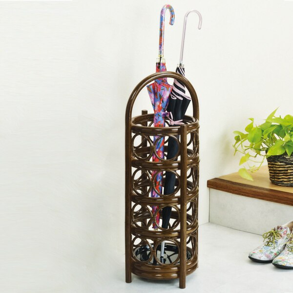 傘立て 円型 ラタン 籐家具 直径29cm 傘たて かさたて かさ立て