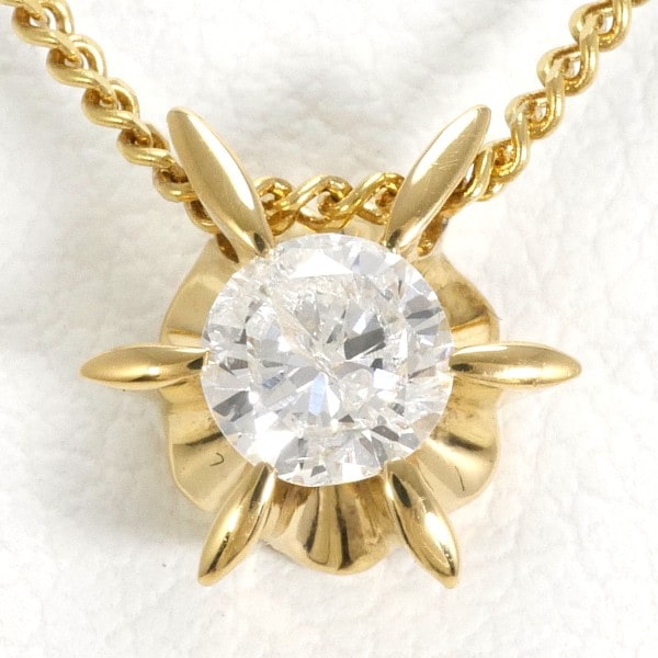 K18 18金 YG イエローゴールド ネックレス ダイヤ 0.21 鑑別書 ジュエリー 中古 36,296円