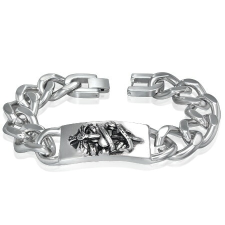 IDステンレスブレスレット（ソードクロス）十字架 喜平 メンズ 男性 プレゼント 手首 アクセサリー