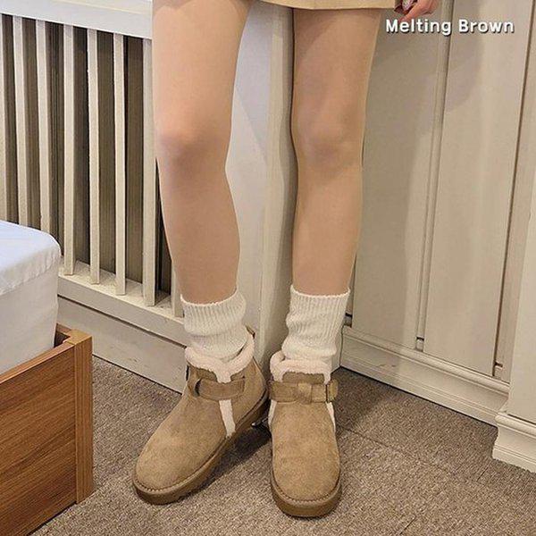 女性アンクルブーツ スエード 털ブーツ SS86