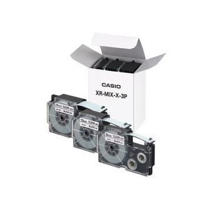 カシオ(CASIO) ネームランドテープセット 透明（黒文字） 91218mm幅 3個入 (10セット)