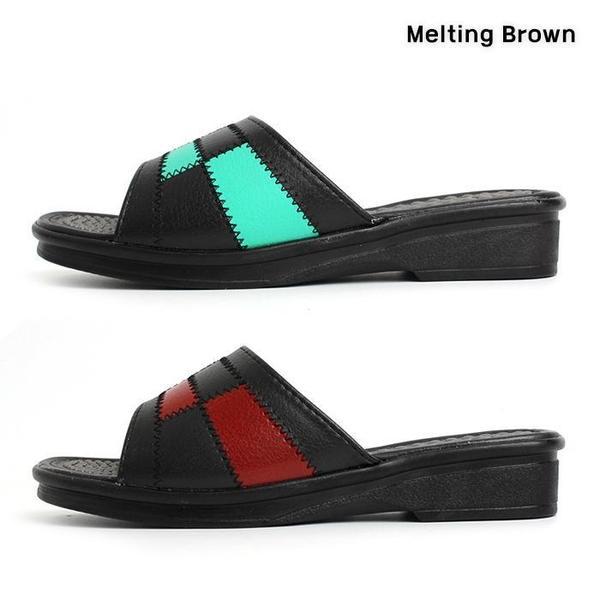 女性用デイリーミドルヒールスリッパ オフィス用 3.5cm