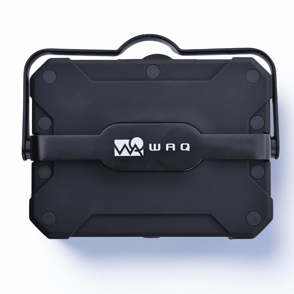 WAQ LEDランタン 2 暖色 電球色 昼光色 USB充電式 (1650ルーメン/13400mah/連続点灯24時間/PSE) 防水 LED LANTERN2 WAQ-LL02 (BLACK(ブラッ