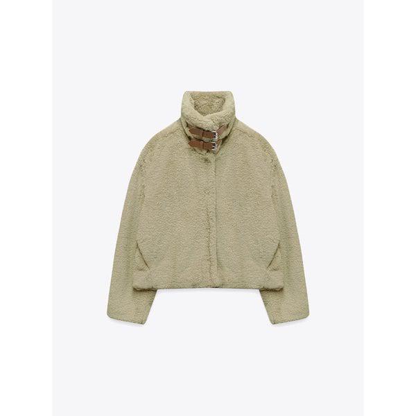 フェイクファーショートカラージャケット(MAFDJK18NKB)