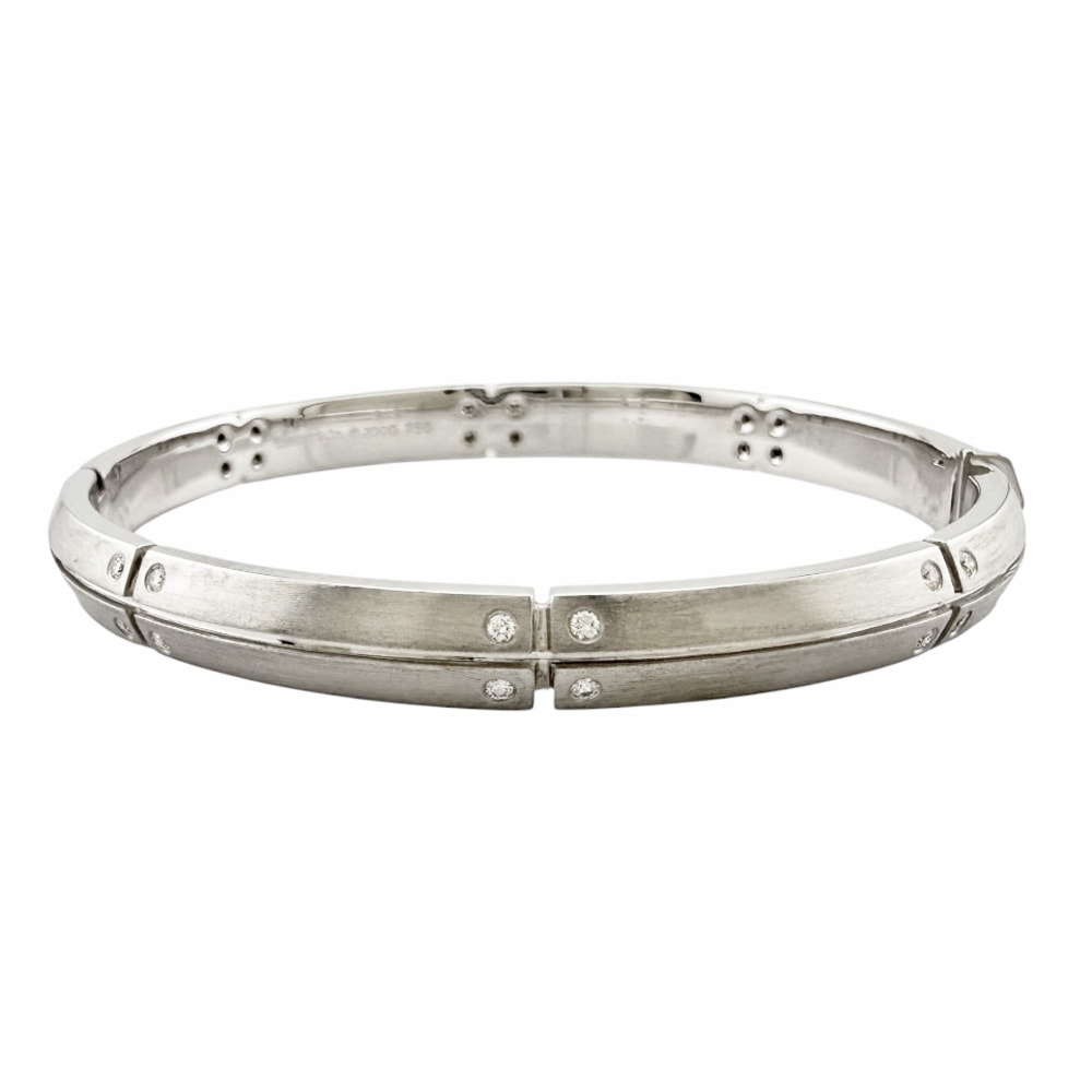 ティファニー ストリーメリカ バングル 18金 K18ホワイトゴールド ダイヤモンド TIFFANY&Co. 中古 美品