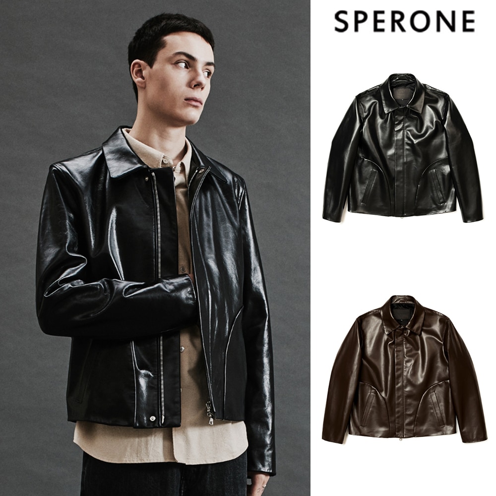 [SPERONE] Horsehide Round Cut Single Jacket