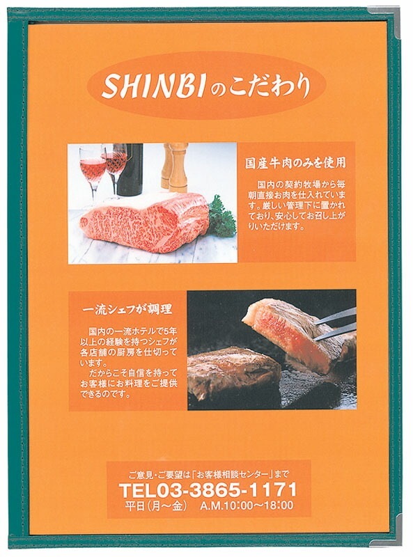 （まとめ買い）シンビ ABW-9 クリアアメリカン メニューブック A4/8ページ 緑 [x3]