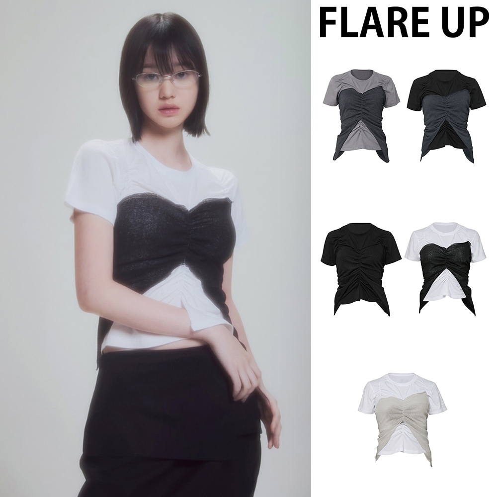 【FLAREUP】Bustier Layered T-Shirt