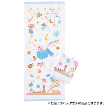 金本徳 おもちゃ箱 バスタオル 綿100％ Blue(ブルー)＆Pink(ピンク) 12枚セット(2色6枚) No.12-0504