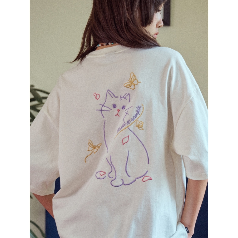 CPGN キトンフライエンブロイダリーショートスリーブ T シャツクリーム