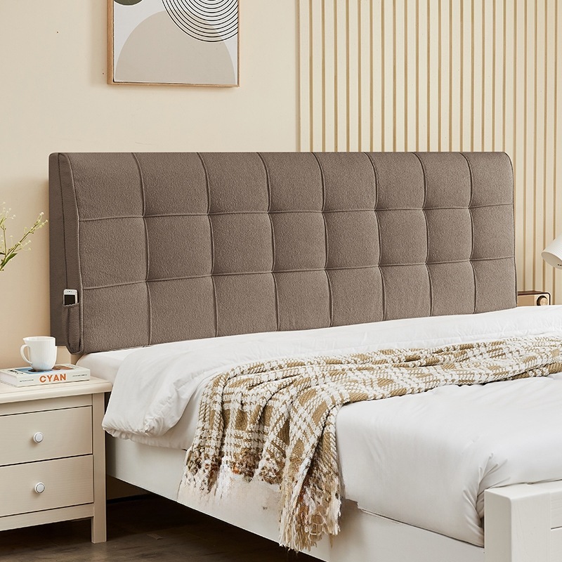 ヘッドボード ベルベット調 クイーンサイズ ベット 後付け クッション 収納ポケット カバー 壁クッション diy おしゃれ キルティング 6色