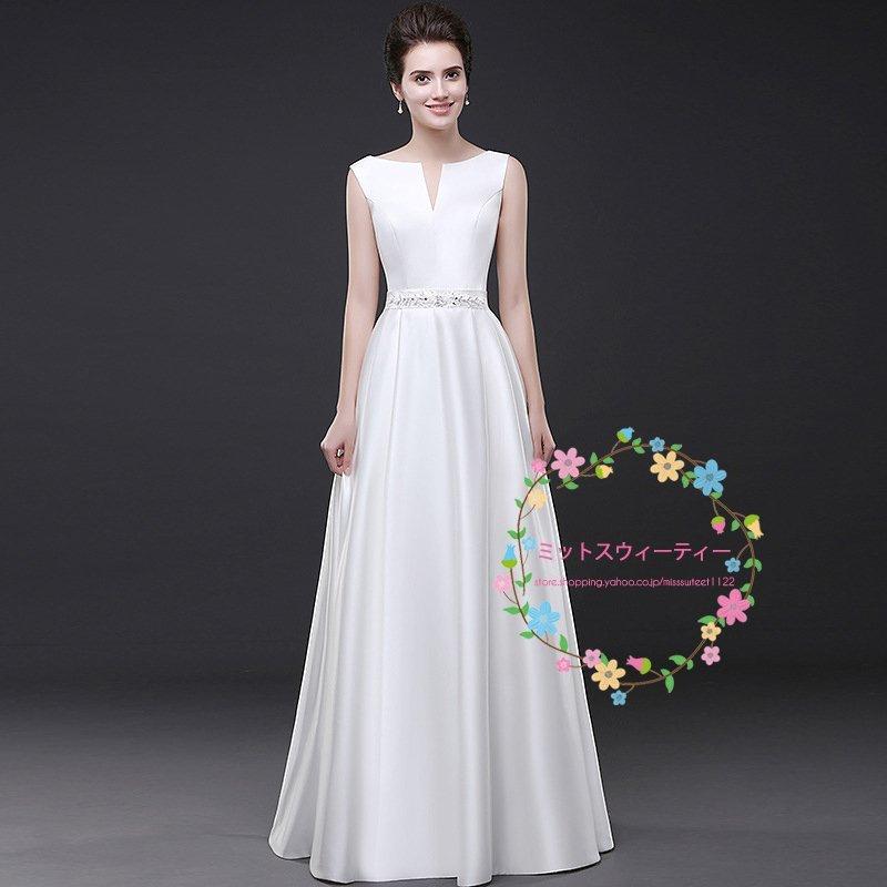 韓国ファッションパーティードレス フォーマル コンクール 卒業式 レディース Aライン カクテルドレス 上品 ノースリーブ サテン 司会 大きいサイズ 結婚式