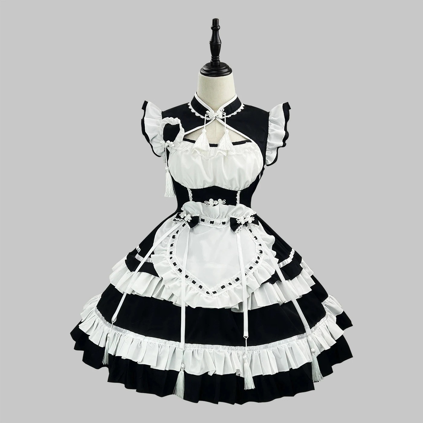 メイド服 メイド服 中華 可愛い チャイナドレス 風 ハロウィンコスチューム 大人コスチューム メイドコスプレ こすぷれ cosplay マキシ丈ワンピース ウェイトレス メイド服 ハロウィン衣装 舞