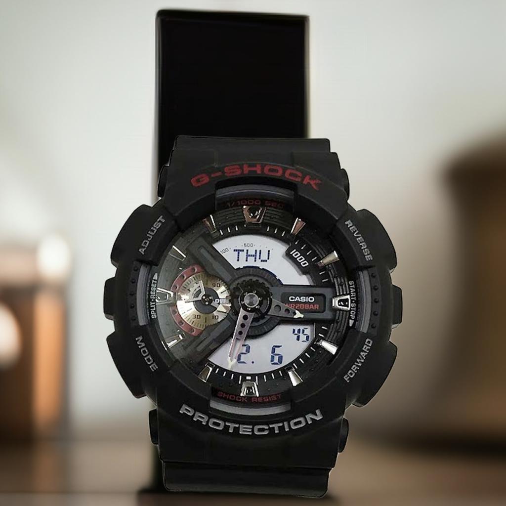 Gショック G-SHOCK カシオ メンズウオッチ gショック アナデジ GA-110-1AJF プレゼント 腕時計 ラッピング無料 メッセージカード手書きします